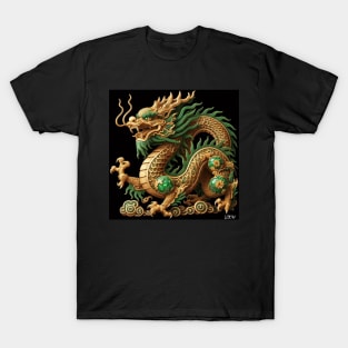 wood mexican quetzalcoatl dragon ecopop in render art T-Shirt